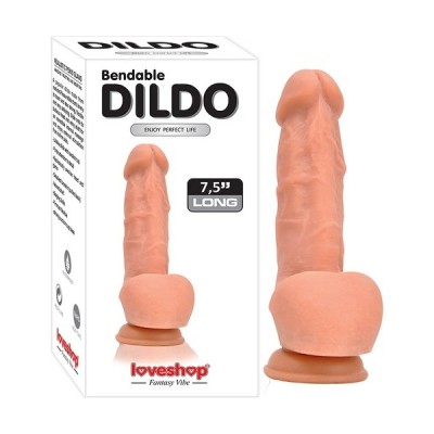 Bendable Dildo 19 cm Süper Realistik Kıkırdaklı Et Dokulu Penis