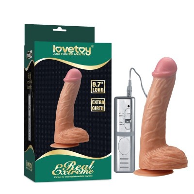 Real Extreme Titreşimli Vibratör Realistik Penis 22 cm